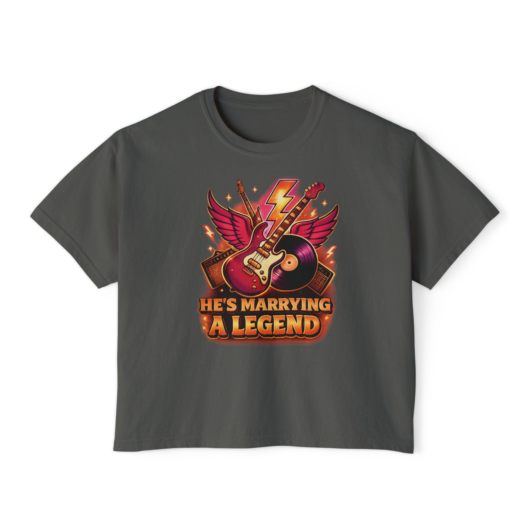 "He's Marrying a Legend" Rock Boxy Tee - by Suck it Sandwich -