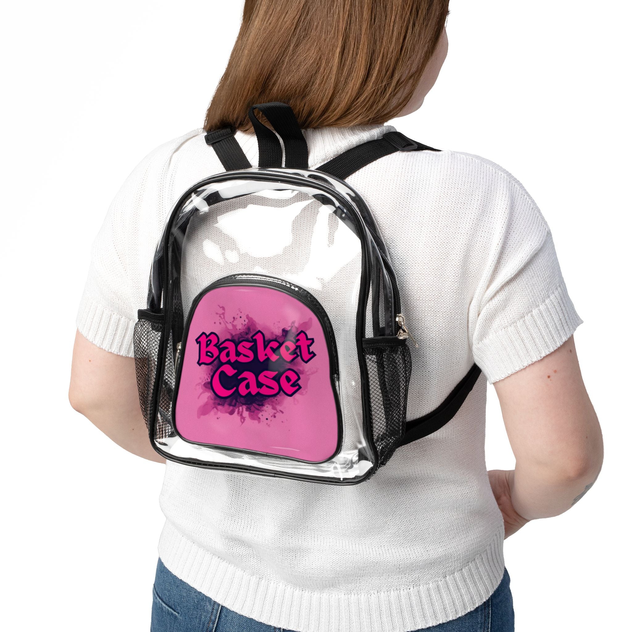 Basket Case Clear Backpack for gigs and giggles - By Suck it Sandwich