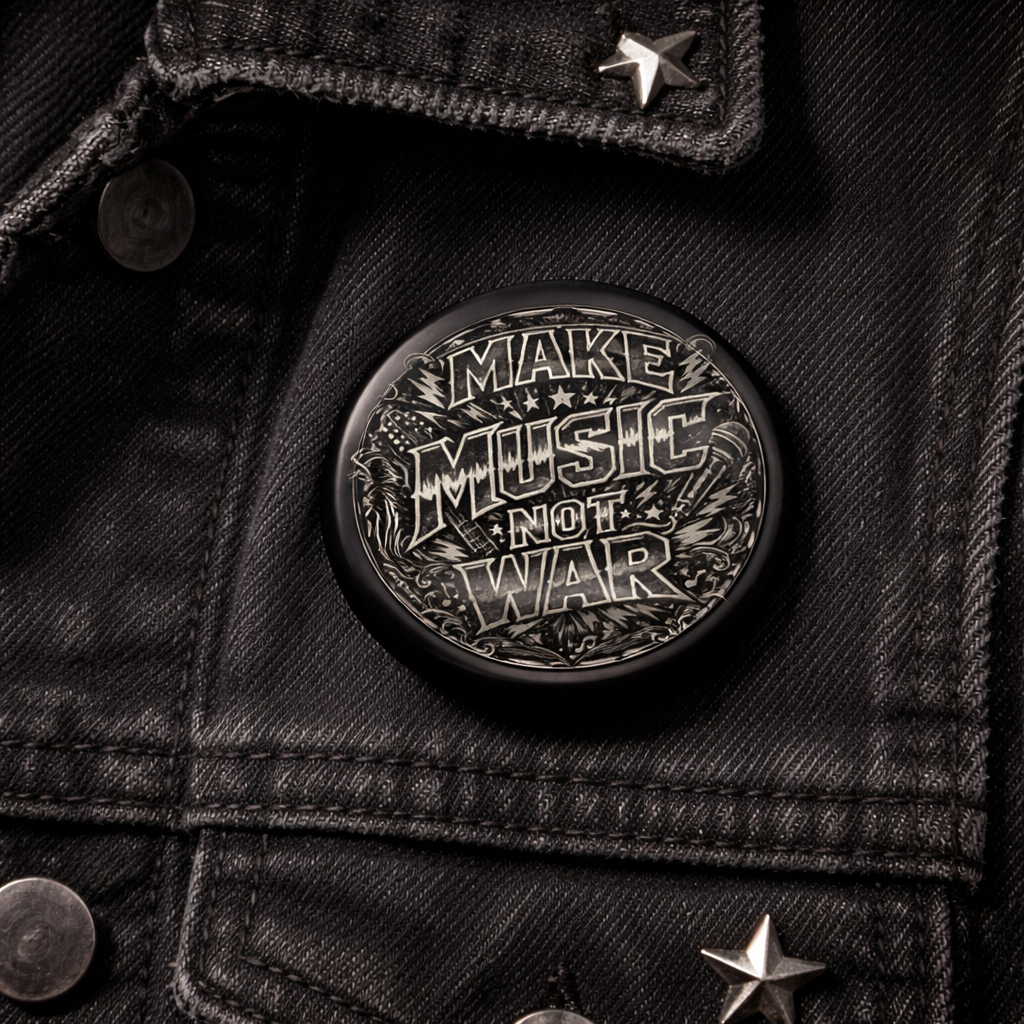 MAKE MUSIC, NOT WAR - Suck it Sandwich Pin Button