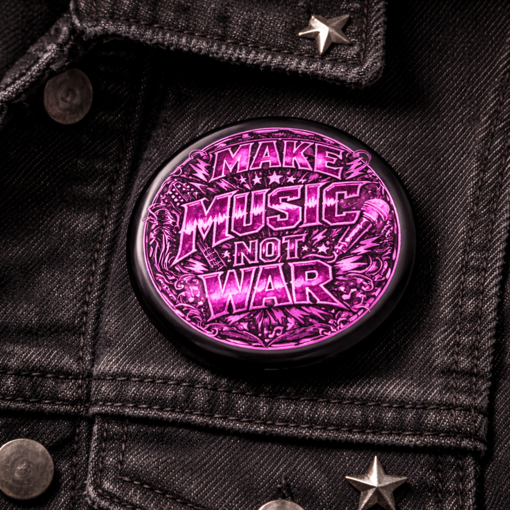 MAKE MUSIC, NOT WAR - Suck it Sandwich Pin Button