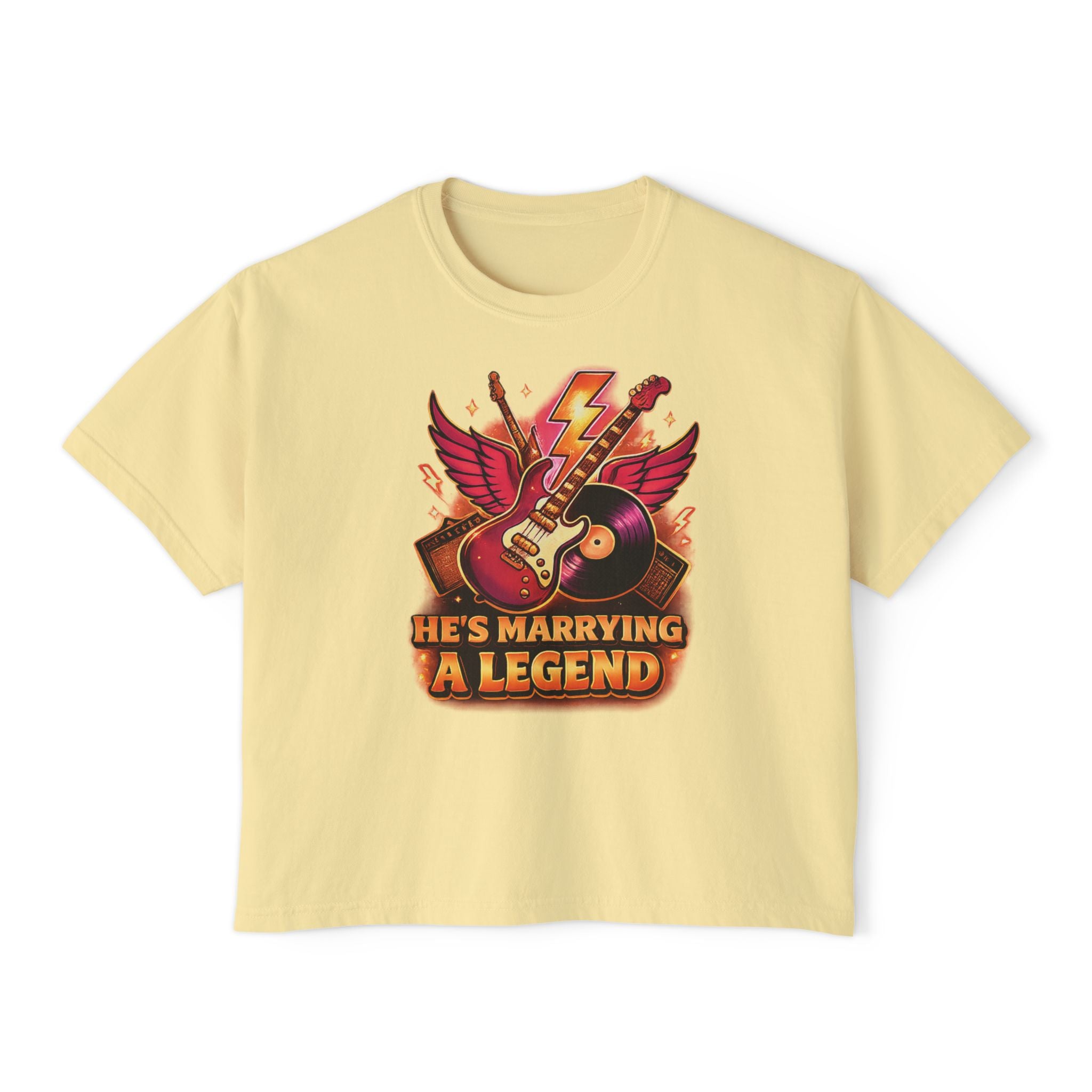 "He's Marrying a Legend" Rock Boxy Tee - by Suck it Sandwich -