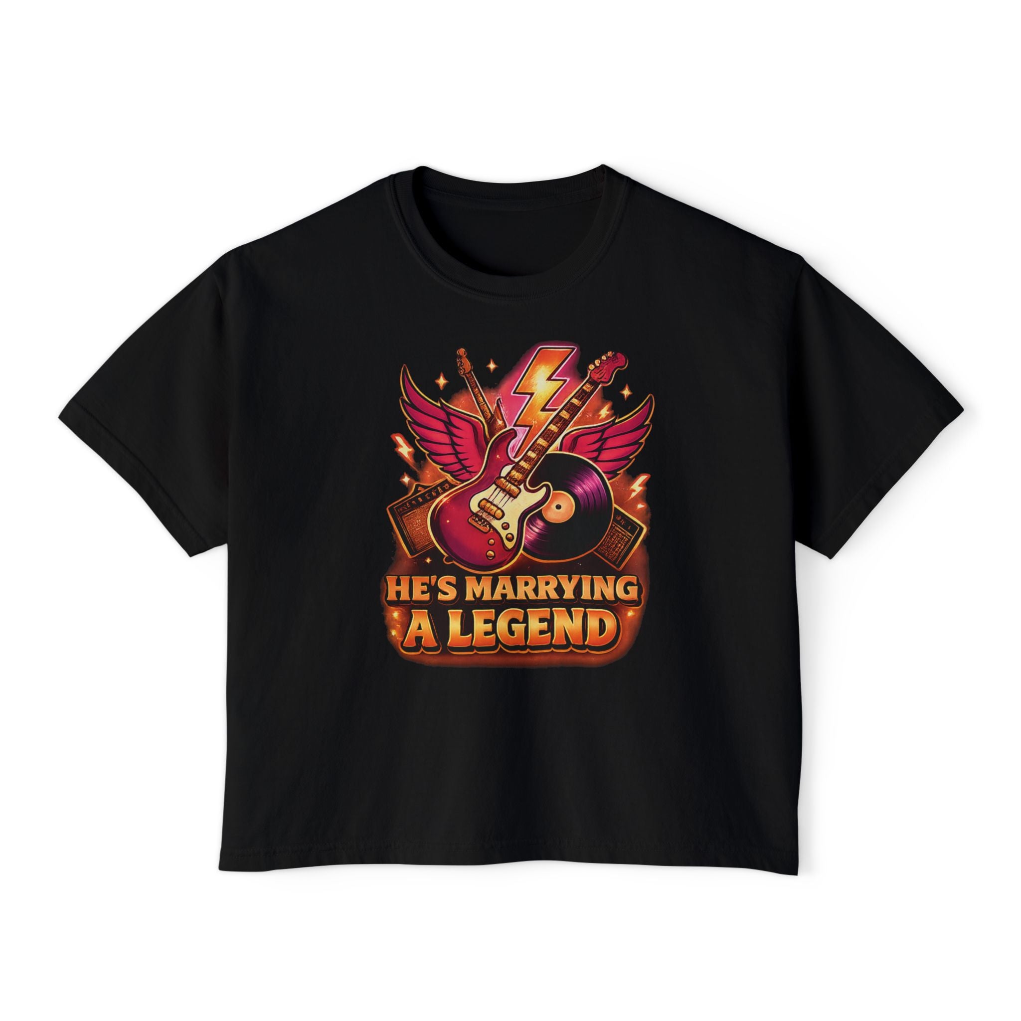 "He's Marrying a Legend" Rock Boxy Tee - by Suck it Sandwich -