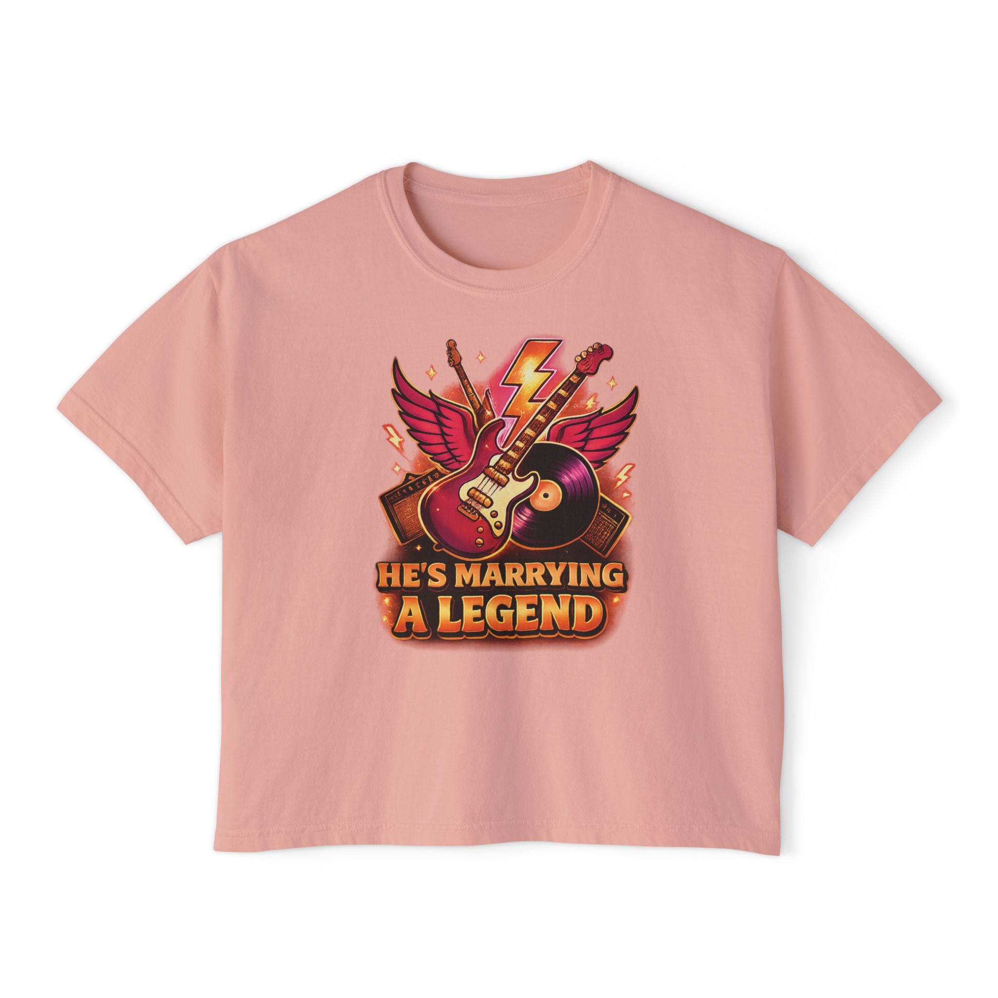 "He's Marrying a Legend" Rock Boxy Tee - by Suck it Sandwich -