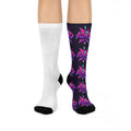 ADHD Rocks - By Suck it Sandwich- Retro Neon Cushioned Crew Socks - Bold Statement Socks for Neurodivergent Pride