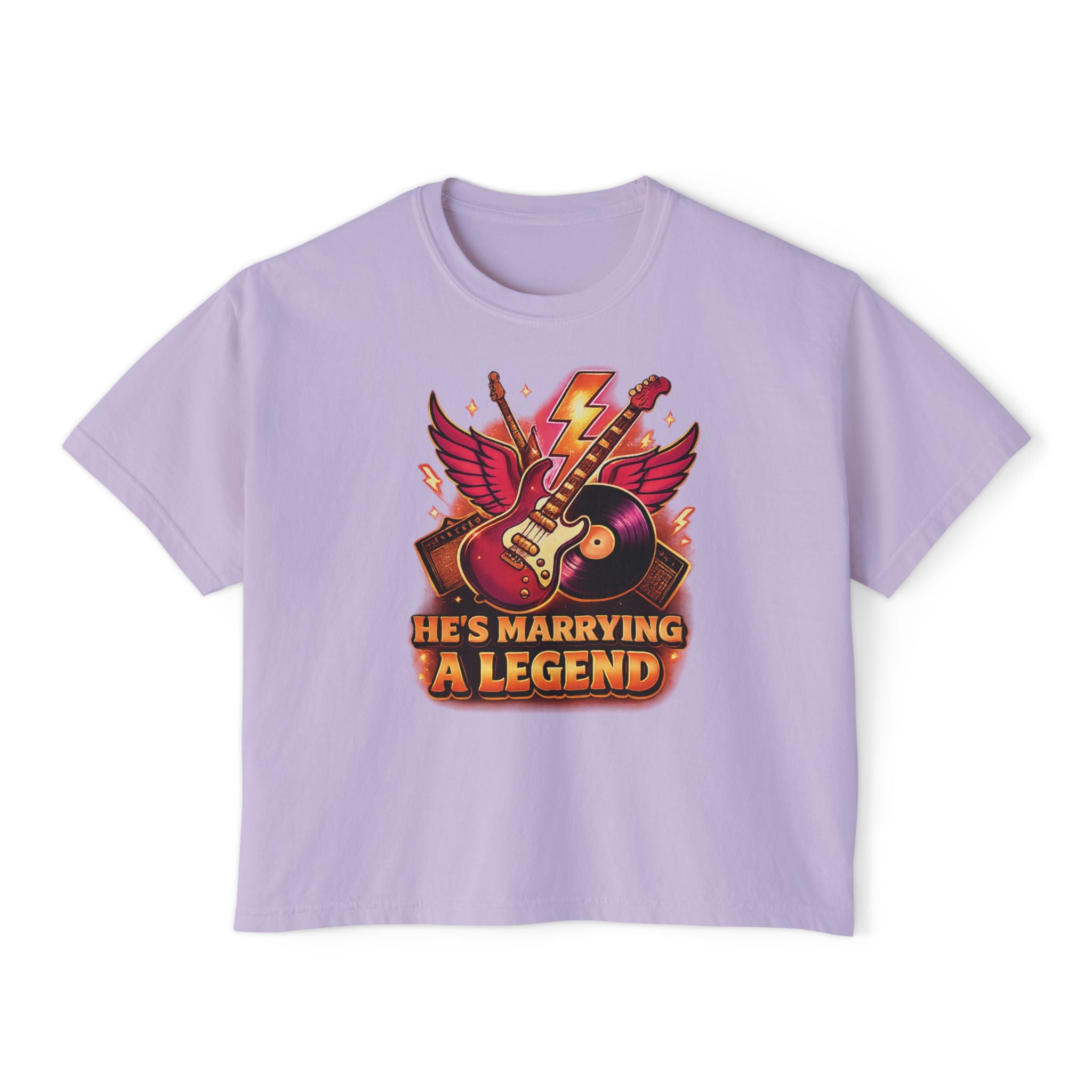 "He's Marrying a Legend" Rock Boxy Tee - by Suck it Sandwich -